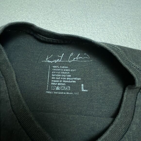 Kurt Cobain Nirvana T-Shirt Men's Large Black Abstract - Picture 6 of 7